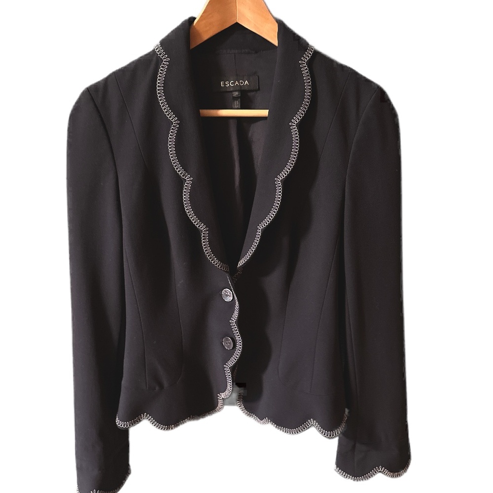 Escada Black Jacket Blazer Coat